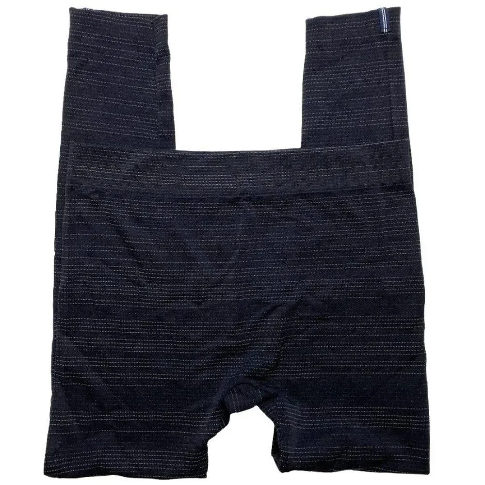 Nautica Black Gray Stripe Leggings Sz L/XL‎